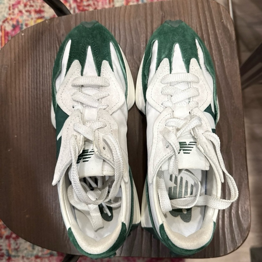 New Balance 327 Nightwatch Green and White Sneakers